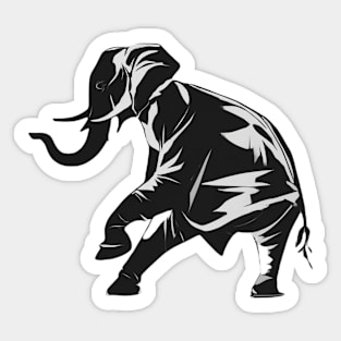 Elephant Shadow Silhouette Anime Style Collection No. 123 Sticker